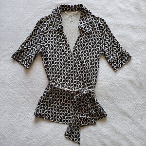 Diane von Furstenberg Silk Wrap Top